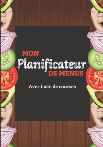 Mon Planificateur De Menus Avec Liste De Courses Carnet Pour Planifier