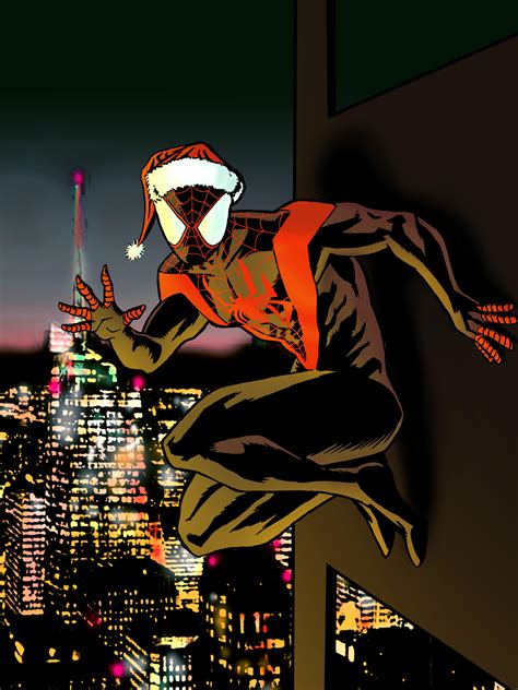 Merry Christmas from Miles Morales [Fan Art] : r/Spiderman