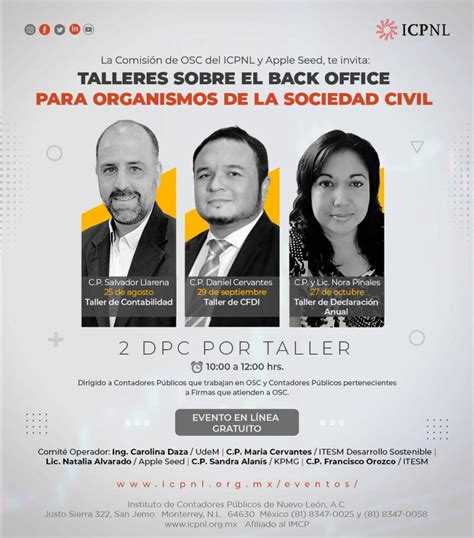 Talleres Sobre El Back Office Para Organismos De La Sociedad Civil Consejo Cívico