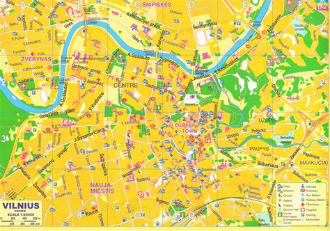 Vilnius Tourist Map - Vilnius Lithuania • mappery