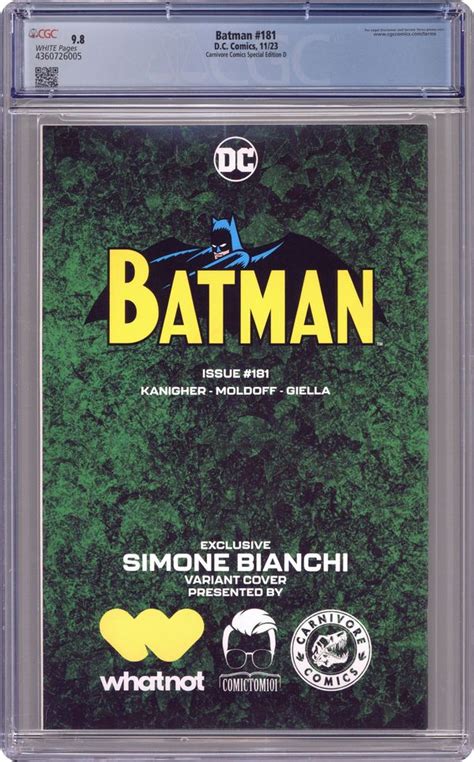 Batman Facsimile Edition Dc Carnivore D Cgc