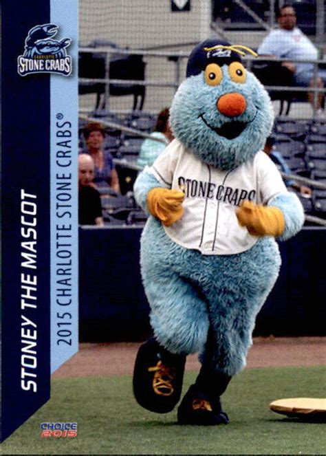 2015 Charlotte Stone Crabs Choice 29 Stoney Mascot NM Baseball Card