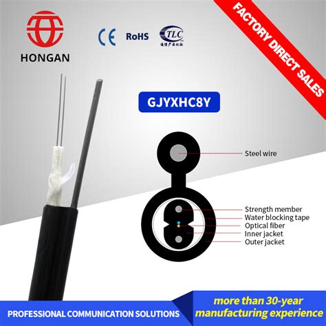 Ftth Drop Cable Figure Cable Tight Buffer With Aramid Yarn Singlemode