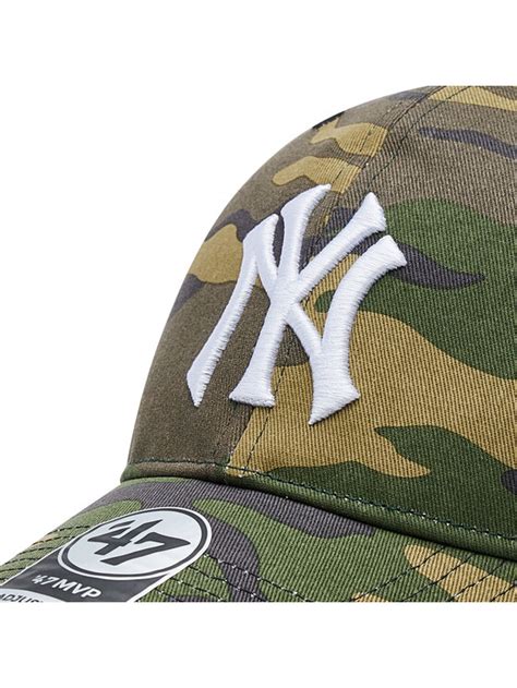 47 Brand Șapcă MLB New York Yankees Camo B CBRAN17GWP CMI Verde Modivo ro