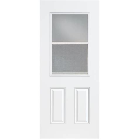 Masonite 32 In X 80 In Premium Vent Clear Steel 12 Lite Right Hand