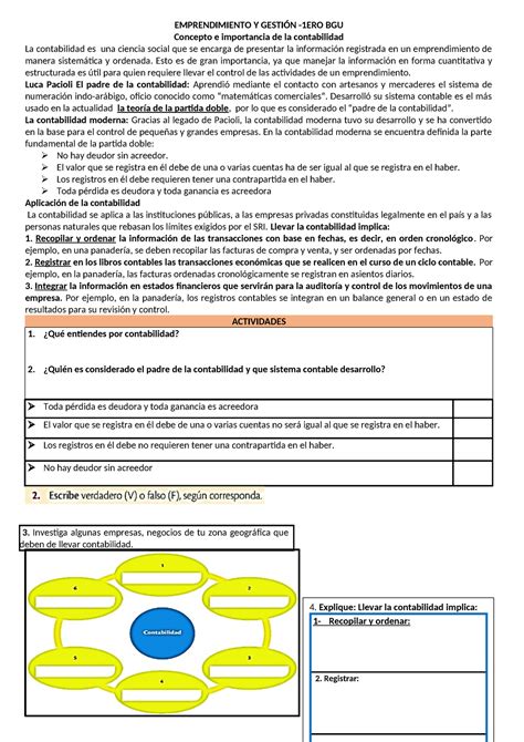 Emprendimiento Y Gestion Clases EMPRENDIMIENTO Y GESTIÓN 1ERO BGU