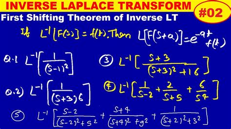 02 First Shifting Theorem Of Inverse Laplace Transform In Hindi