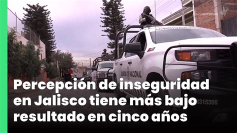 Percepción De Inseguridad En Jalisco Tiene Más Bajo Resultado En Cinco