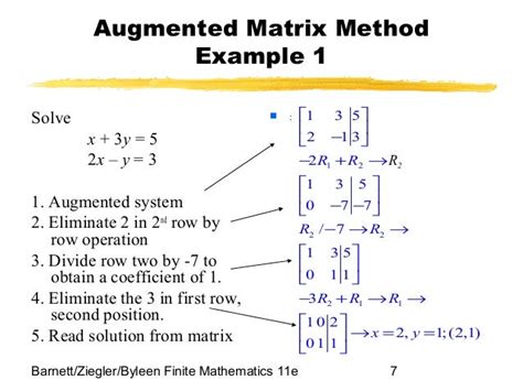 Systems Of Linear Equations And Augmented Matrices