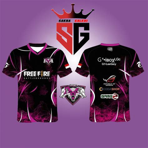 Jual Jersey Gaming Baju Kaos Gaming Free Fire Ml Pubg Aov Custom