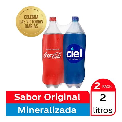 Refresco Coca Cola Sabor Original Agua Ciel 2 L C U Bodega Aurrera