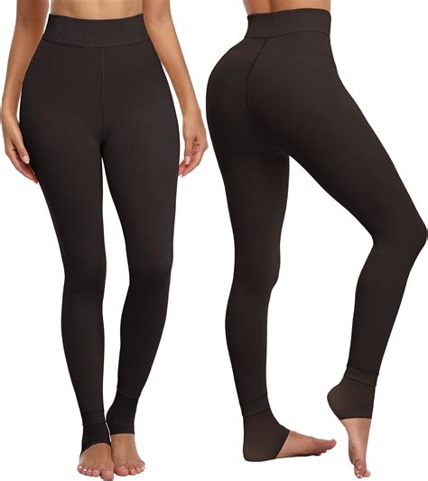 Chrleisure Leggings C Lidos De Invierno Con Forro Polar Para Mujer