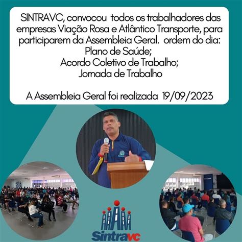 Sintravc Convocou Todos Os Trabalhadores Das Empresas Via O Rosa E