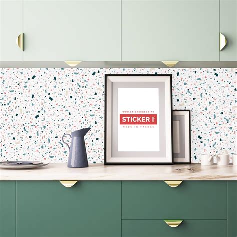 Crédence Adhésive Terrazzo Soft 100 x 60 cm Leroy Merlin