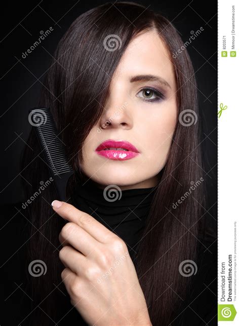 black long hair stock image image  fashion makeup