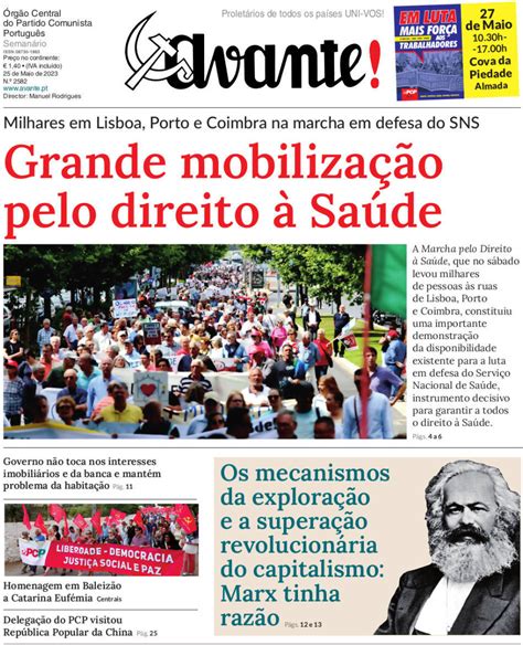 Capa Jornal Avante 24 Maio 2023 Capasjornais Pt