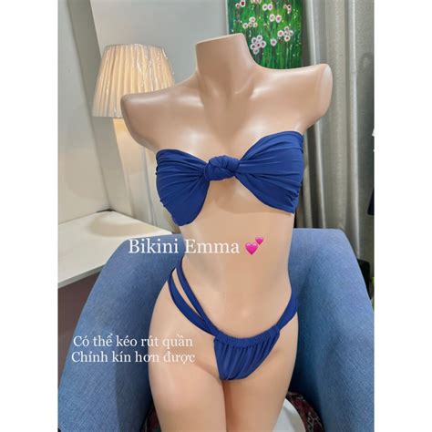 Bikini Mảnh Sexy EMMA Quần Đan Dây Chuẩn Cao Cấp Loại Có mút đệm Shopee Việt Nam