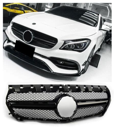 Grill Sport Kühlergrill passt für Mercedes W117 C117 CLA Klasse Schwarz