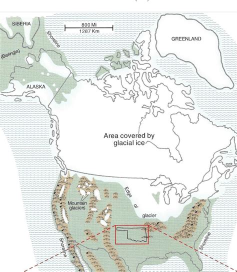 Ice Age Glacier Map North America