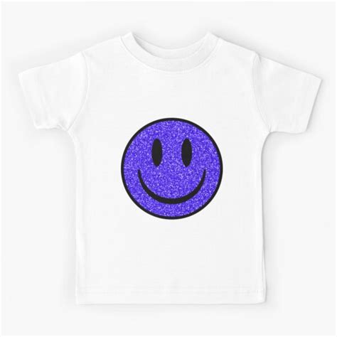 Glitter Indigo Smiley Face Kids T Shirt For Sale By Ajoymoon Redbubble