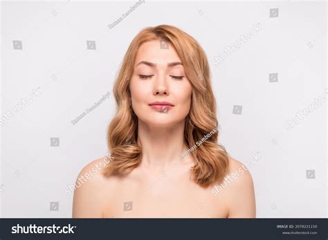 Photo Portrait Woman Blonde Hair Naked Stock Photo 2078221150 Shutterstock