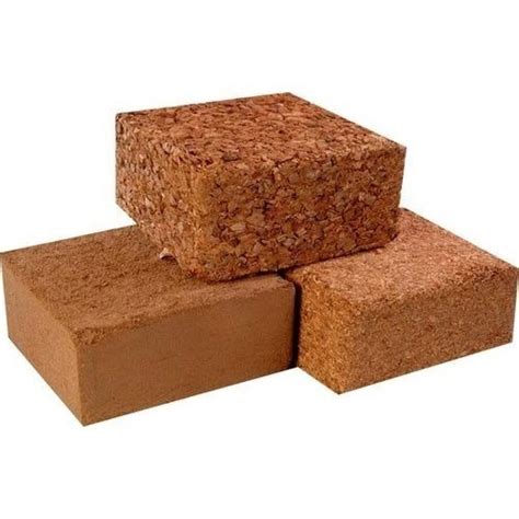 Square Dark Brown Coco Peat Brick For Agriculture Packaging Type