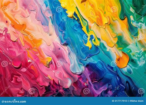 A Painting with a Riot of Colors Blending Harmoniously, Featuring ...