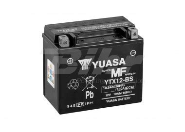 BATERIA YUASA YTX12 BS CON ELECTROLITO