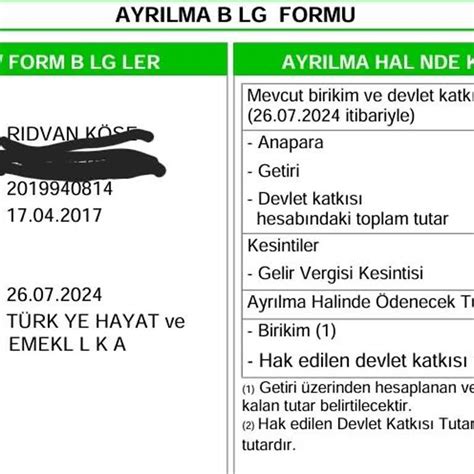 T Rkiye Hayat Emeklilik Ayr Lma Talep Formu Ikayetleri Ikayetvar