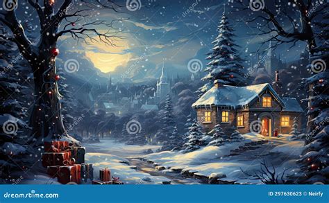 Snowy Christmas landscape stock video. Video of october - 297630623