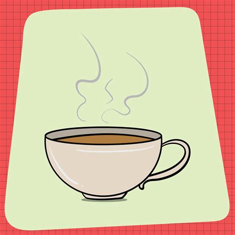 Hot Cup Of Coffee In The Morning Vector Art At Vecteezy