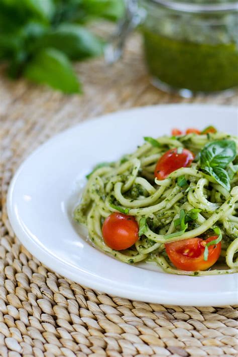 Zucchini Pasta Pesto Gluten Free Dairy Free Cook Eat Paleo