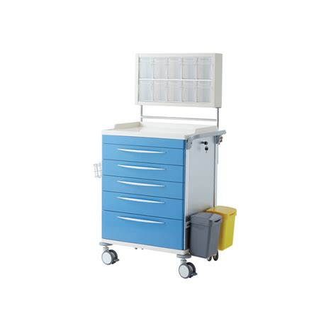 Pacific Medical Anaesthesia Trolley Five Drawer 650 X 480 X 980mm