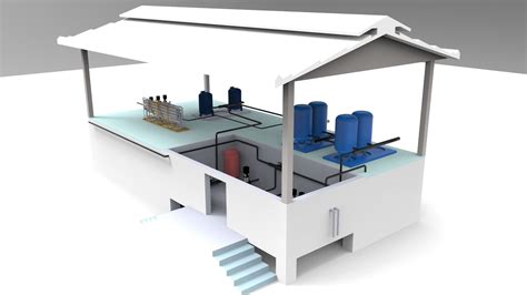 Water Treatment Plant 3d Model Cgtrader