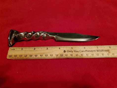 Cuchillo Forjado A Mano Y Hecho A Mano Y Funda De Cuero Etsy