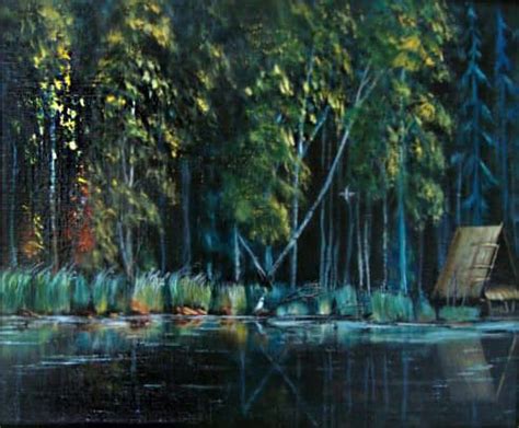 Картина «Лесное озеро» Холст, масло 2019 г.