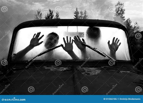 Guys In Car Full Of Smoke Stock Photo Image Of Gangster 81066186