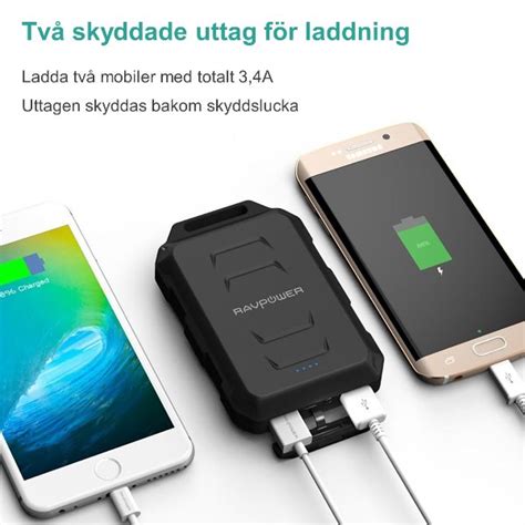 Ravpower Rugged Mah Powerbank Mobilladdare Och Powerbanker F R