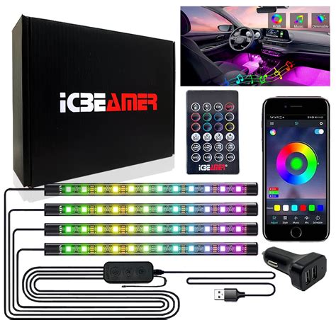 Icbeamer Interior Lights For Mmf7 Car Apps Or Remote Control Led Multi