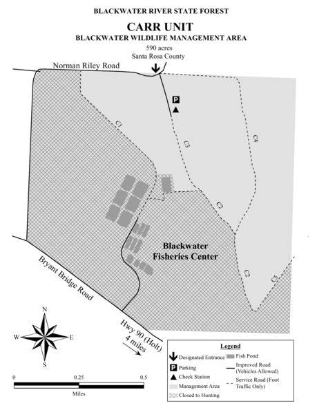 Blackwater - Carr Unit WMA Brochure Map by Florida Fish and Wildlife ...