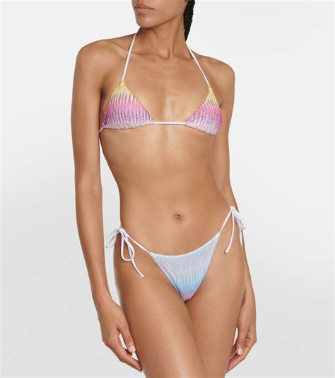 Missoni Mare Zig Zag Knit Triangle Bikini Missoni Mare