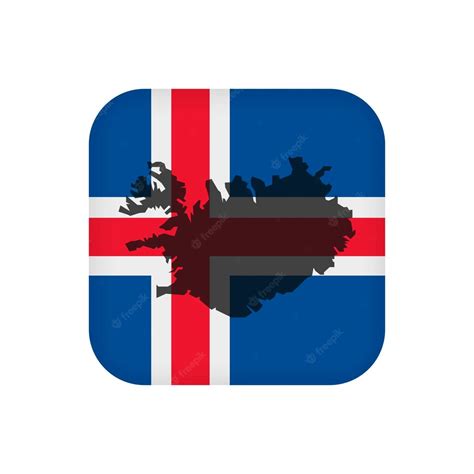 Colores oficiales de la bandera de islandia ilustración vectorial ...