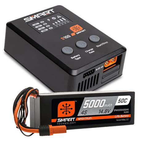 Spektrum Smart Powerstage Surface Bundle 5000mah 4s 50c Lipo Battery