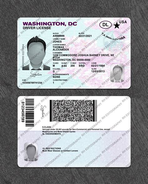 Washington Dc Driving License Psd Template Rh Editography