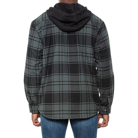 Carhartt 105621 Rugged Flex Relaxed Fit Flannel Hooded Shirt Jacket