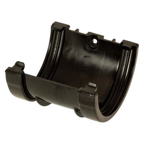 Floplast Black Miniflo Mm Half Round Gutter Union Bracket Selco