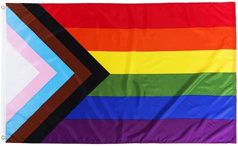 Frf 3x5 Feet Progress Pride Flag Vivid Color And Fade Proof Rainbow Gay Pride Transgender