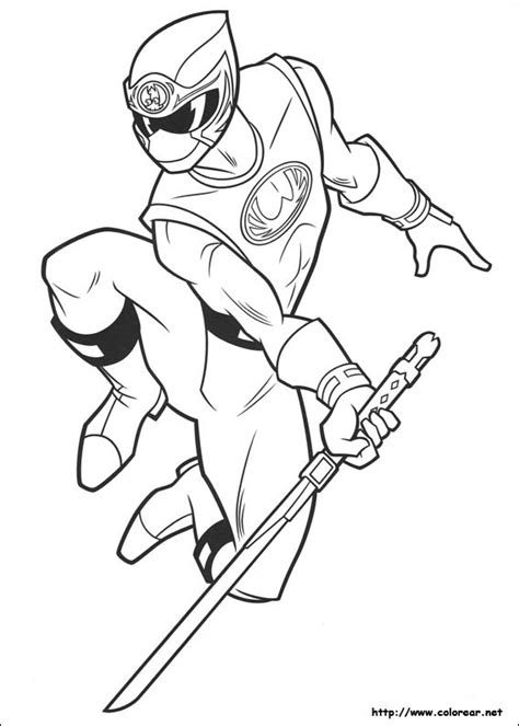 Coloriage Power Rangers Ninja Steel à découper