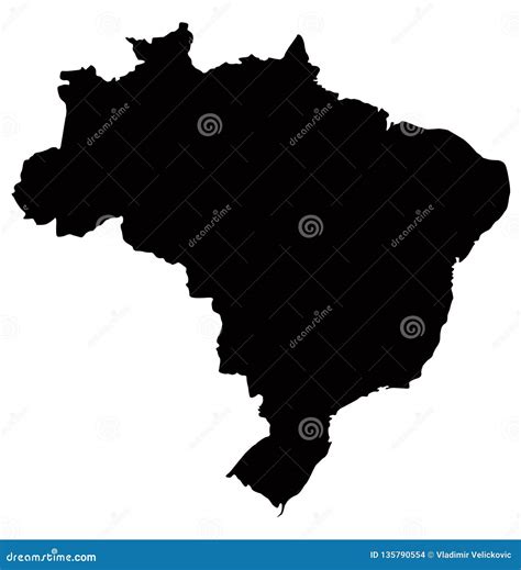 Brazil Map Federative Republic Of Brazil Stock Vector Illustration