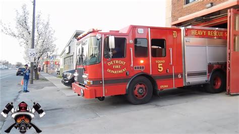 Detroit Fire Department Squad Responding Priority Medical Cardiac